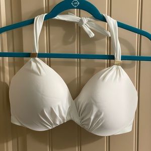 Victoria's Secret 34DDD ivory halter bikini top